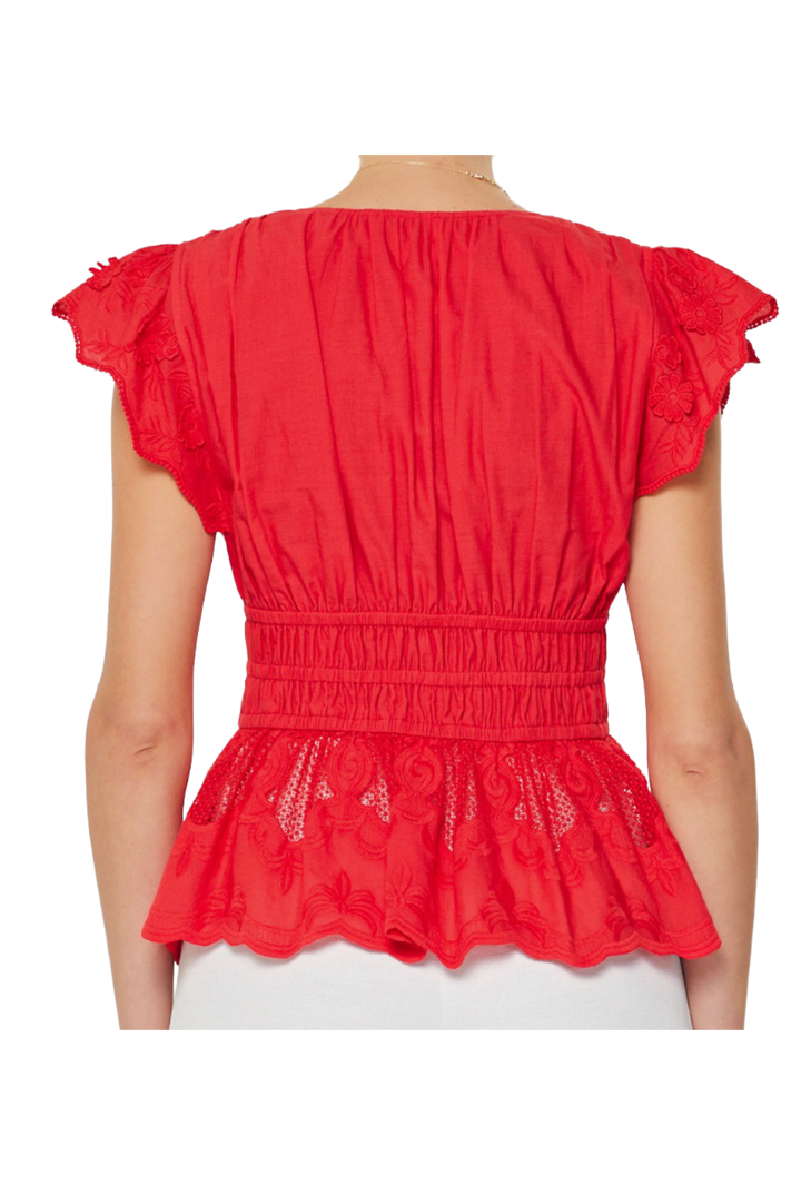 The Arwein Blouse- Red