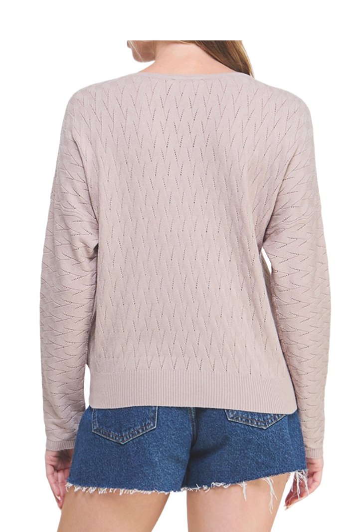 The Allie Sweater- Blush