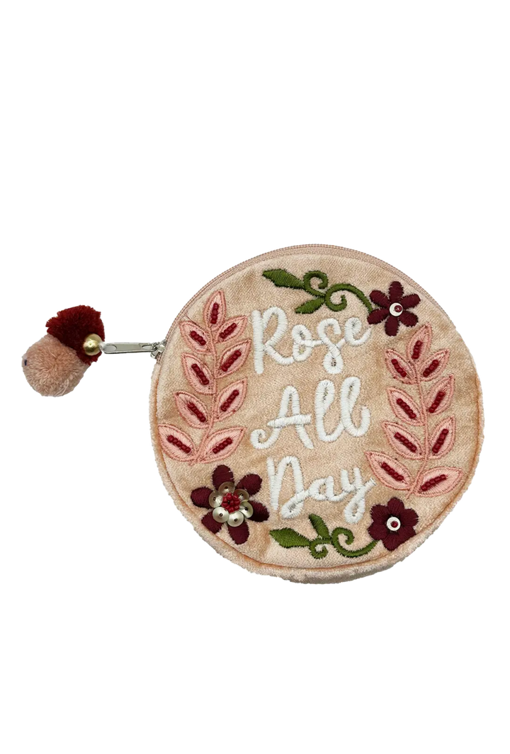 Rose All Day Velvet Pouch