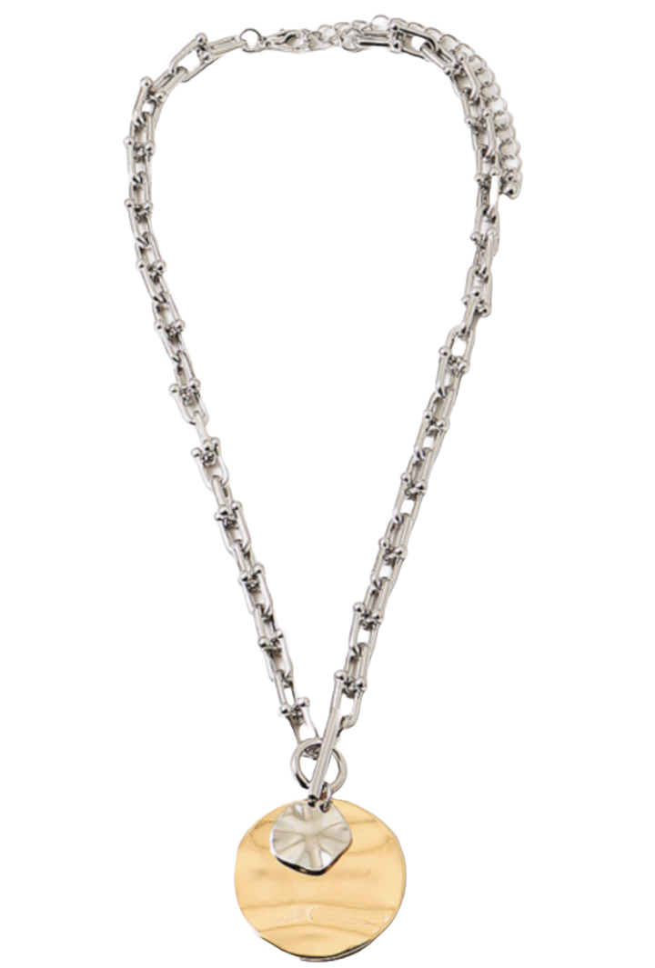 The Zinnia Necklace- Two Tone