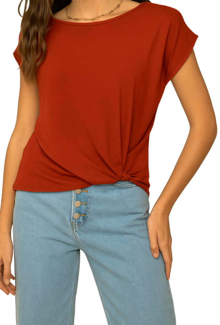 The Mahalia Top- Rust