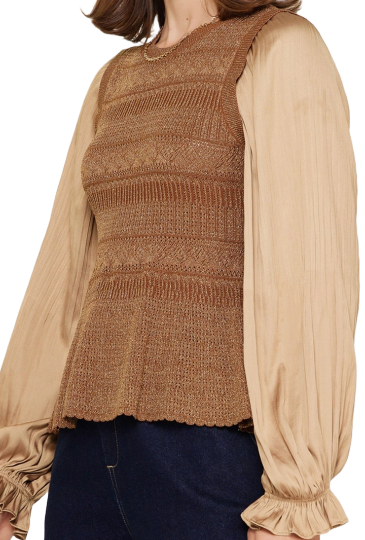 The Faye Blouse- Gold