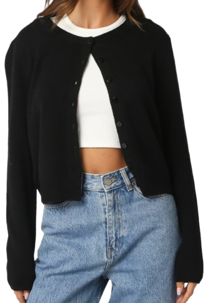 The Aspen Cardigan- Black