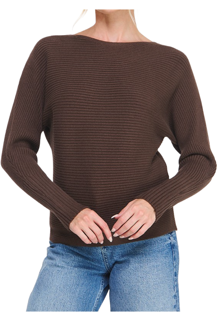 The Jessie Sweater- Chocolate Brown