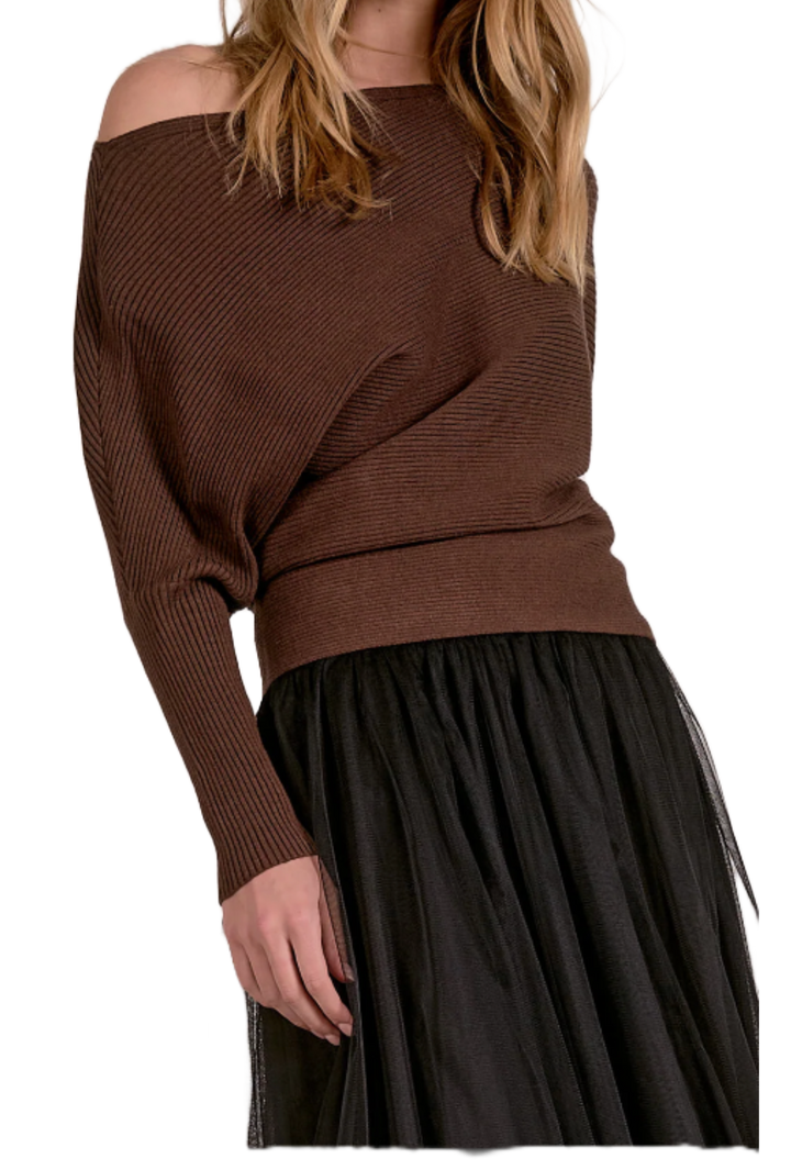 The Joelle Sweater- Chocolate Brown