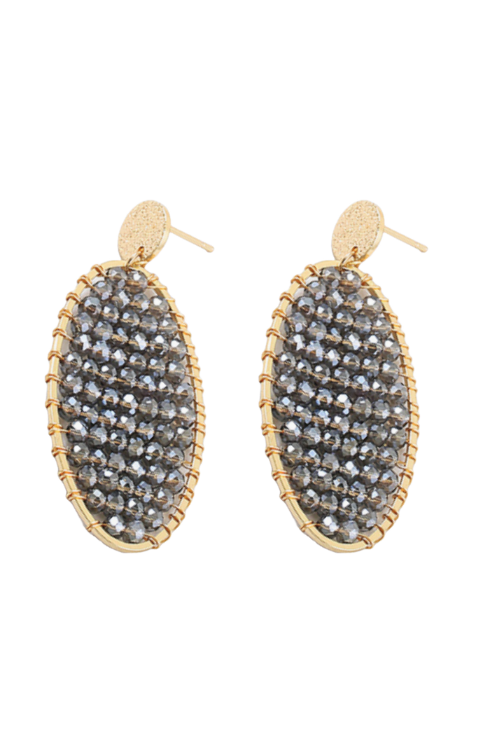 The Winnie Earring- Hematite