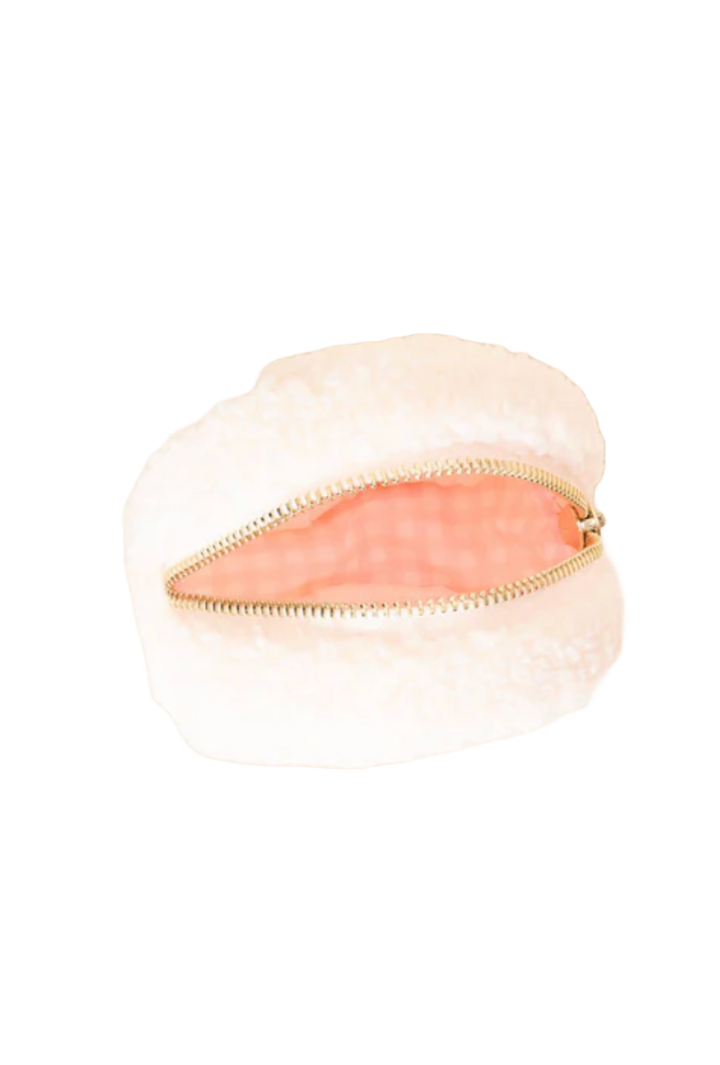 Red Bow Circle Teddy Pouch