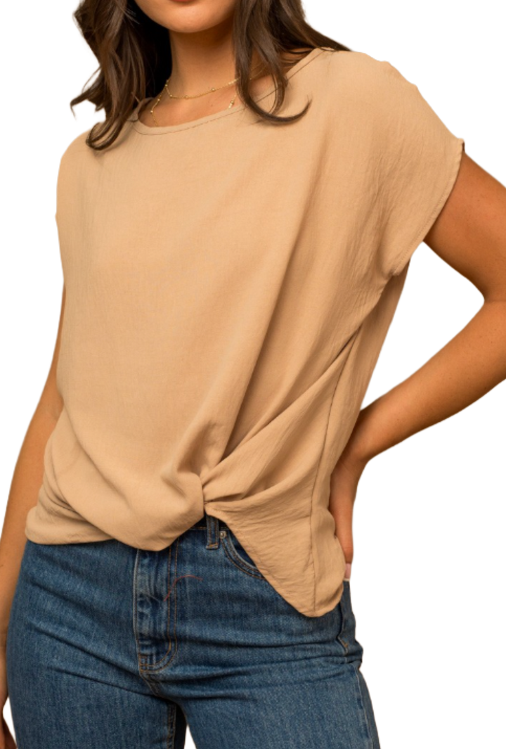 The Mahalia Top- Dark Beige