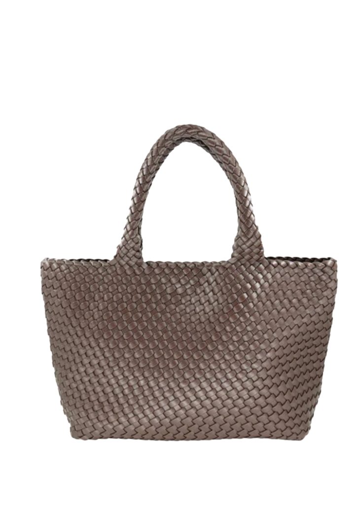 Woven Hobo Tote- Brown