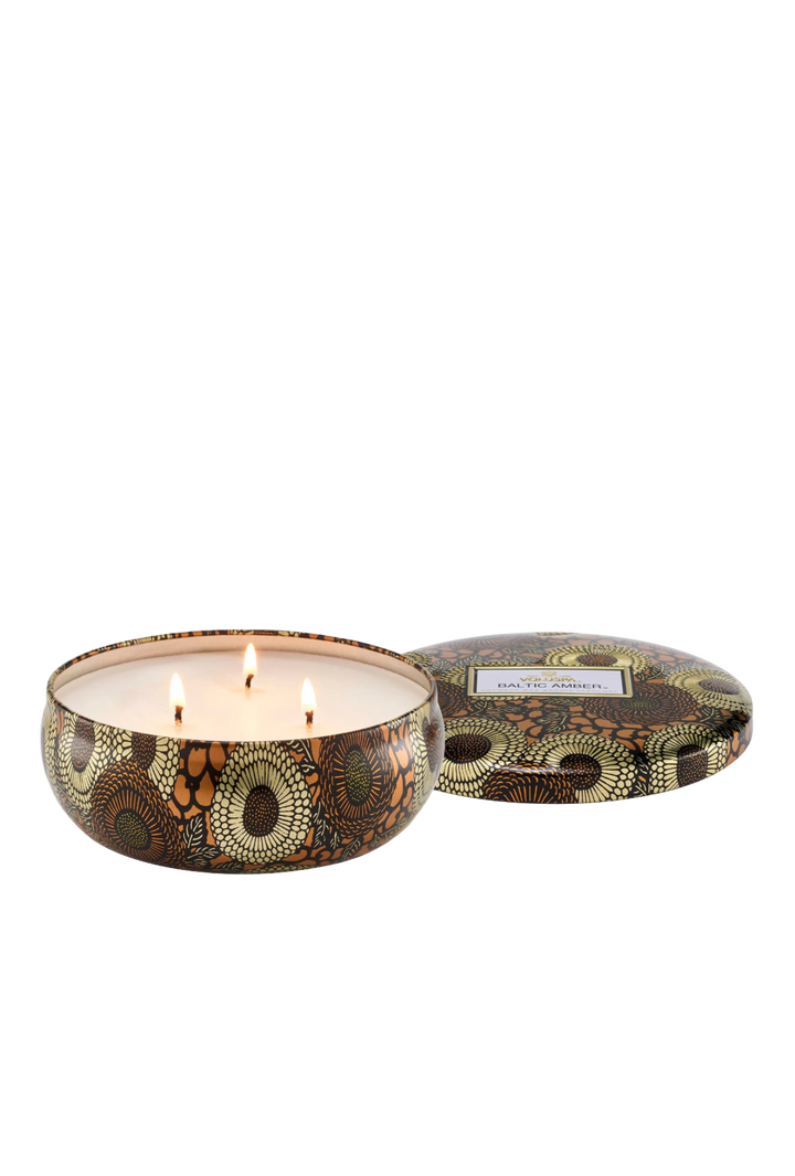Baltic Amber 3 Wick Tin Candle