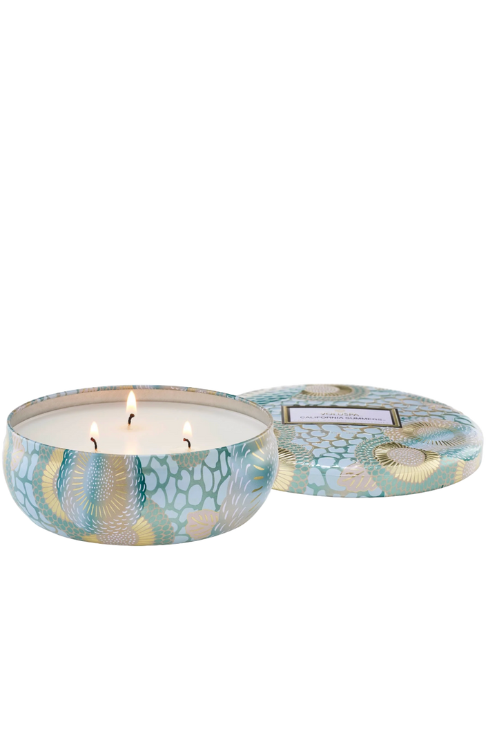 California Summers 3 Wick Tin Candle