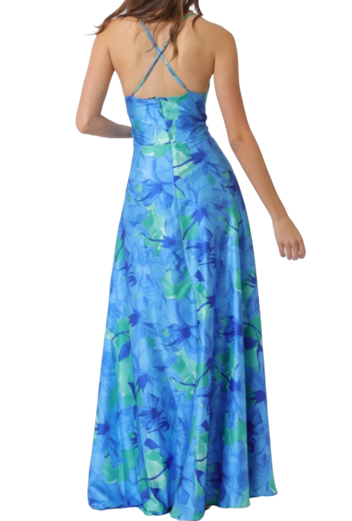 The Katana Maxi Dress- Blue and Green