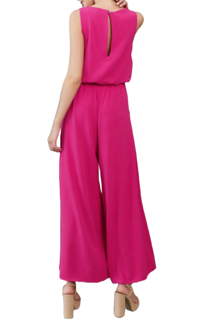 The Isra Jumpsuit- Fuchsia