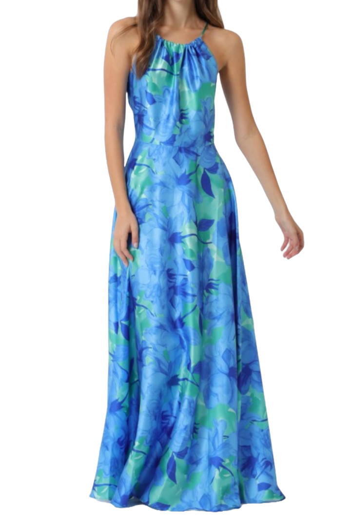 The Katana Maxi Dress- Blue and Green