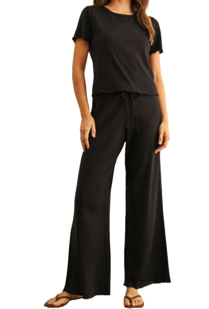 The Tyla Pants and Top Set- Black