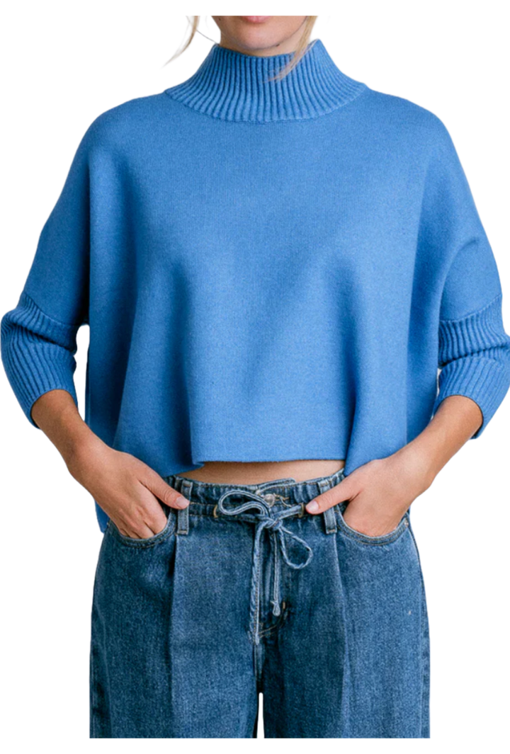 The Sunrose Sweater- Blue