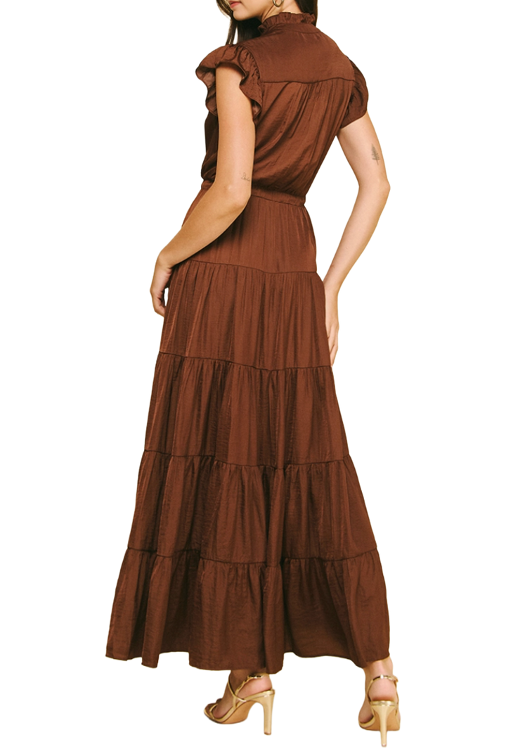 The Savannah Maxi Dress- Chocolate Brown