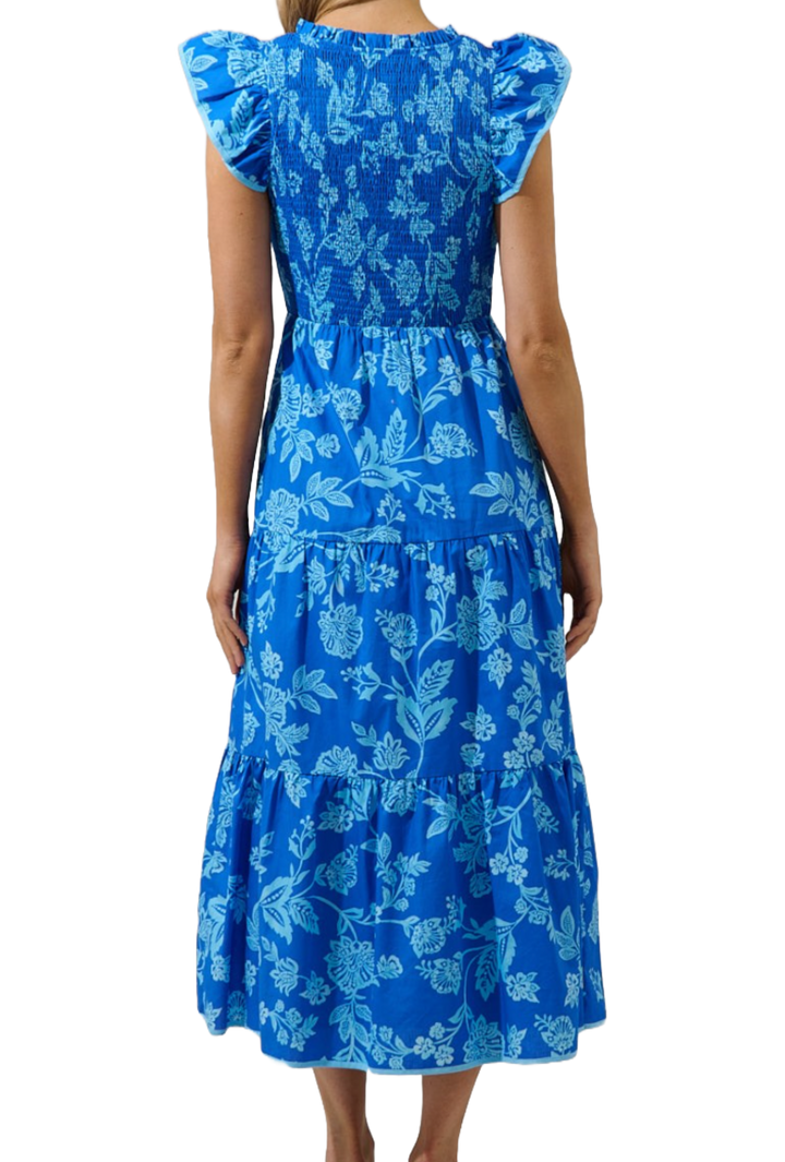 The Milana Maxi Dress- Blue Floral