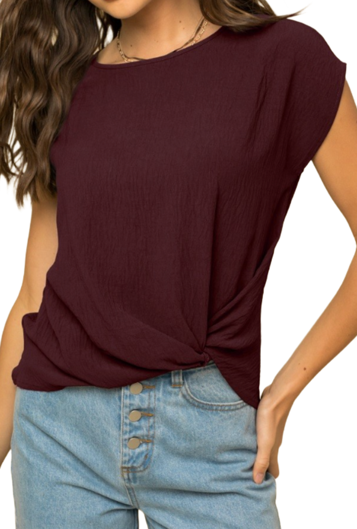 The Mahalia Top- Maroon