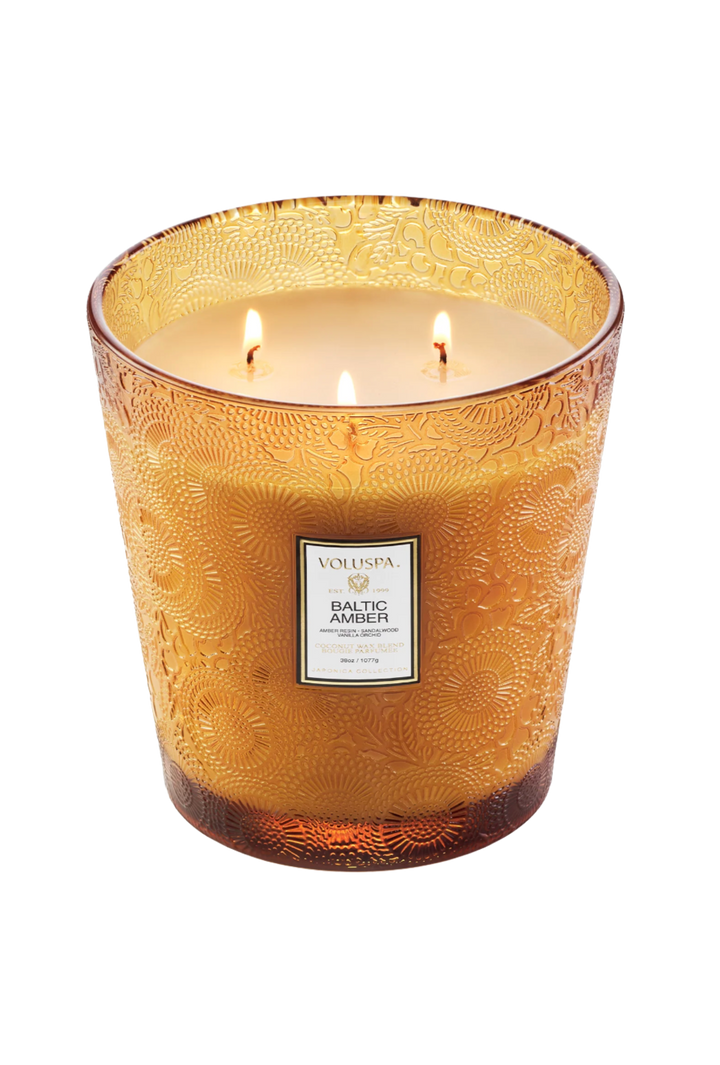 Baltic Amber 3 Wick Hearth