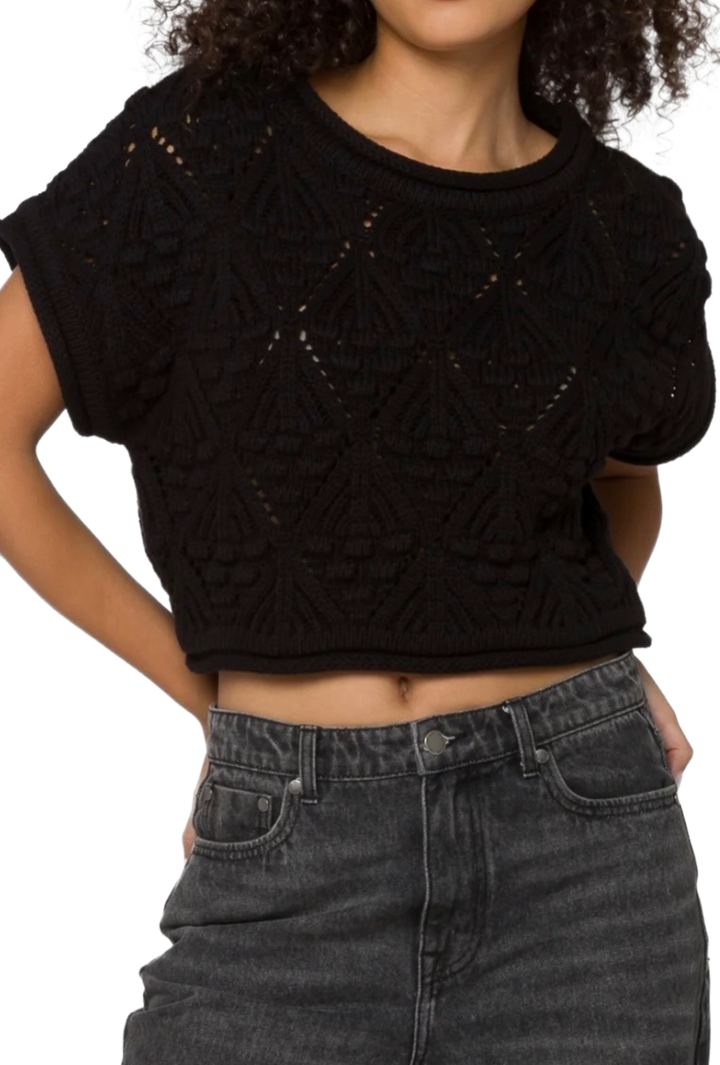 The Fay Sweater Top- Black