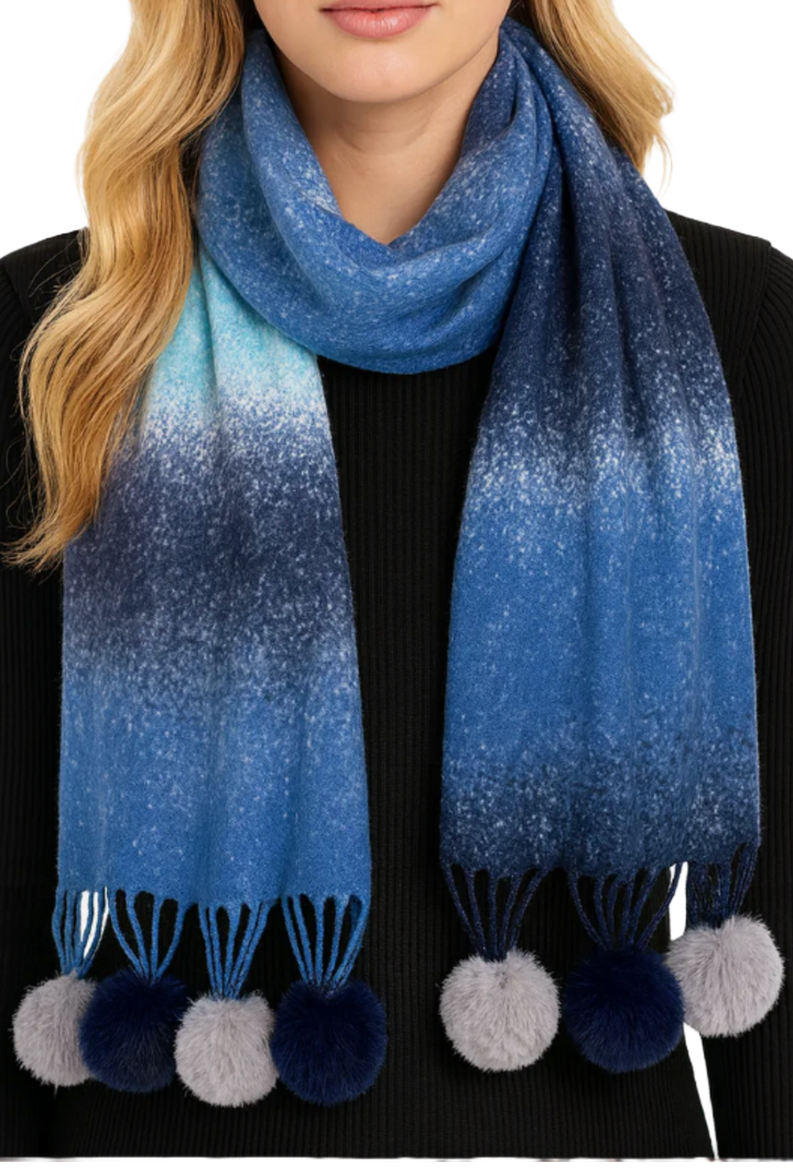 Color Block Scarf- Blue