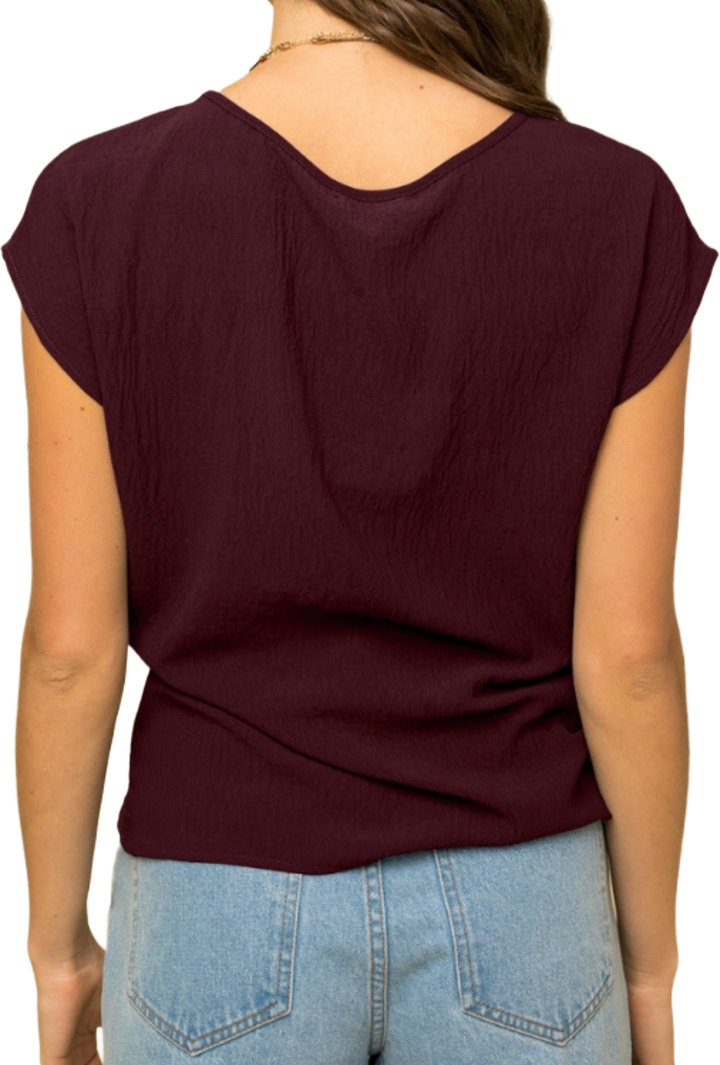 The Mahalia Top- Maroon