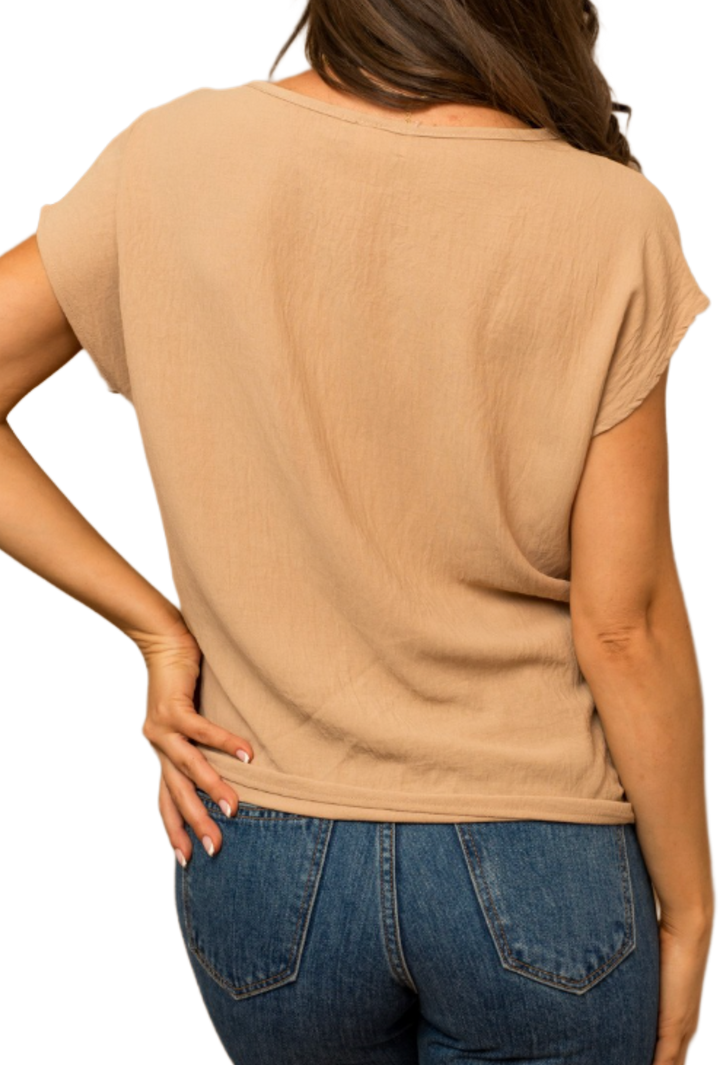 The Mahalia Top- Dark Beige