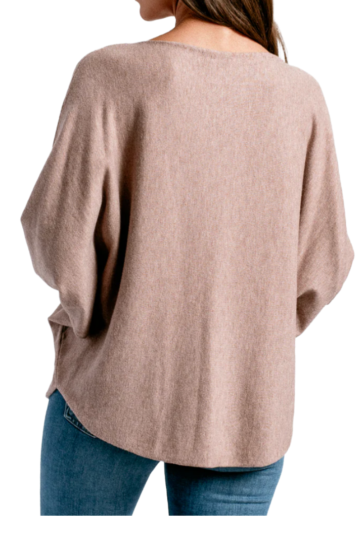 The Presley Sweater- Light Mocha