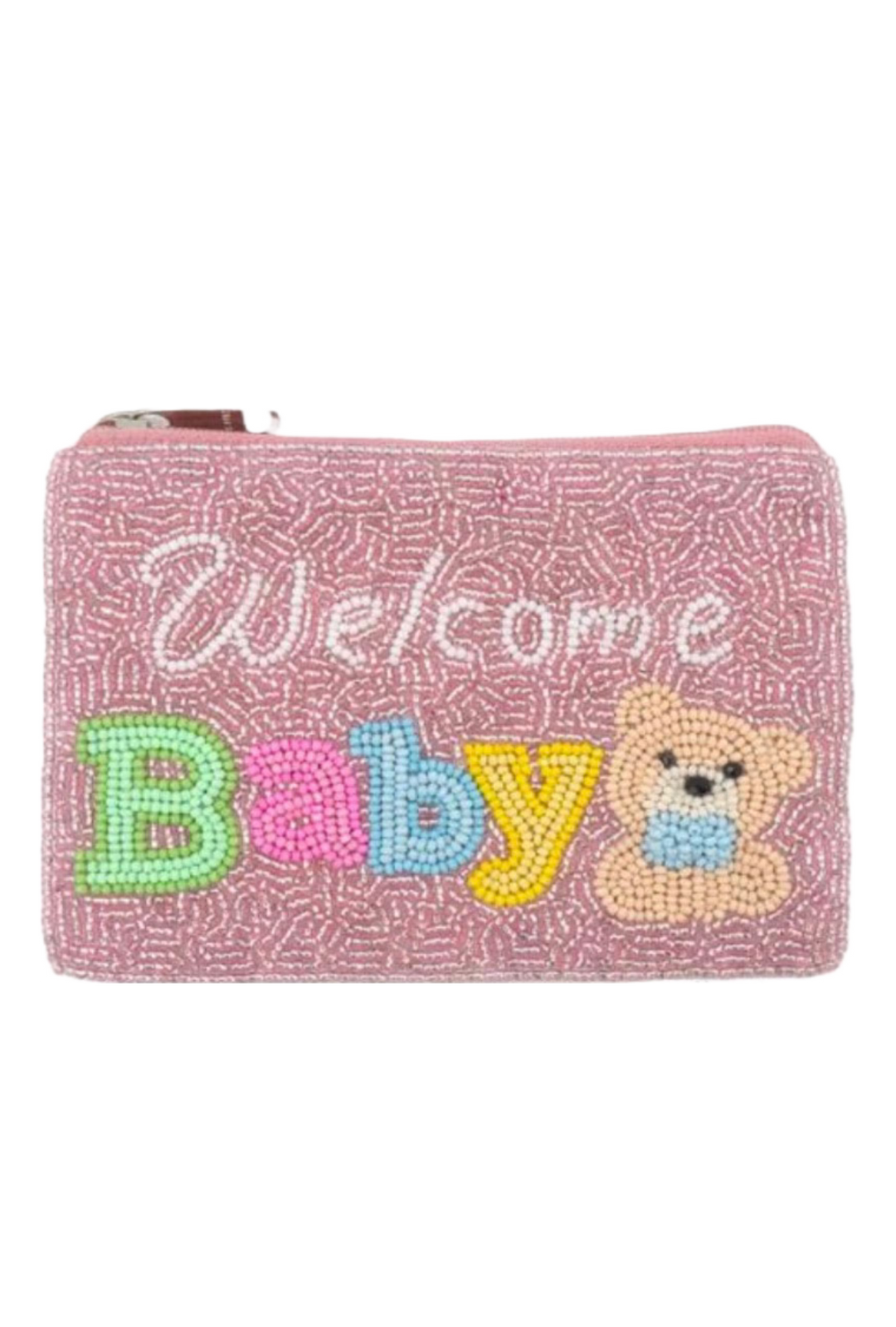 "Welcome Baby" Coin Purse- Pink