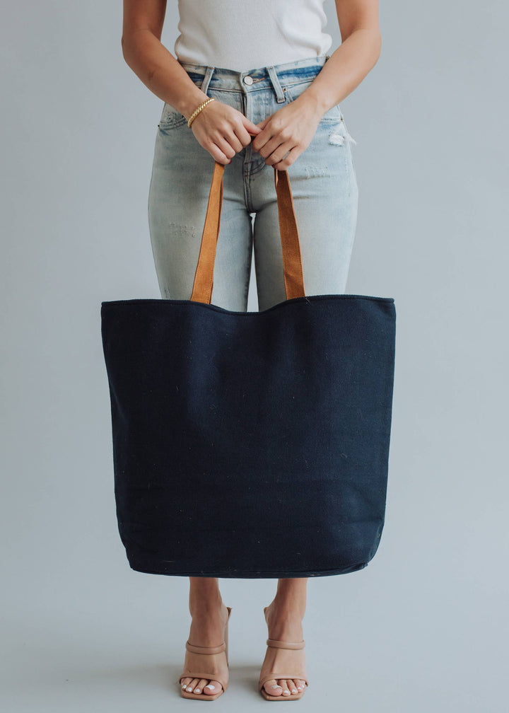 Navy Drink By The Pool Tote