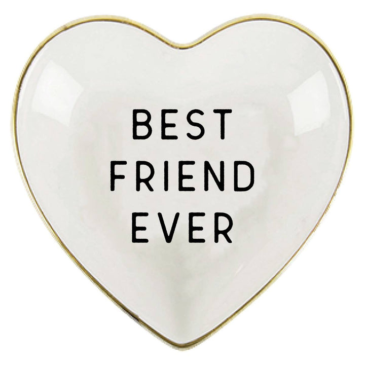 Ceramic  Heart Shaped Trinket Tray | Best Friend Ever