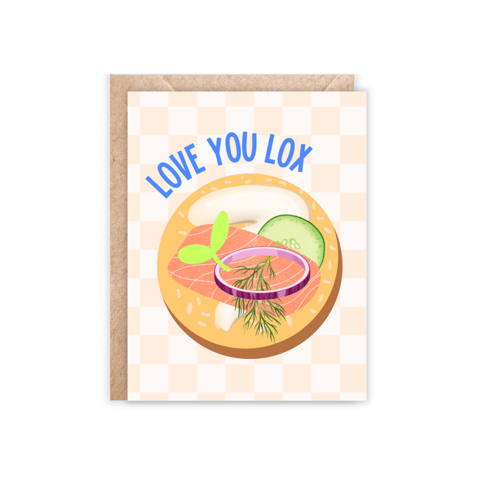 Love You Lox Card – Funny Bagel Pun Greeting Card