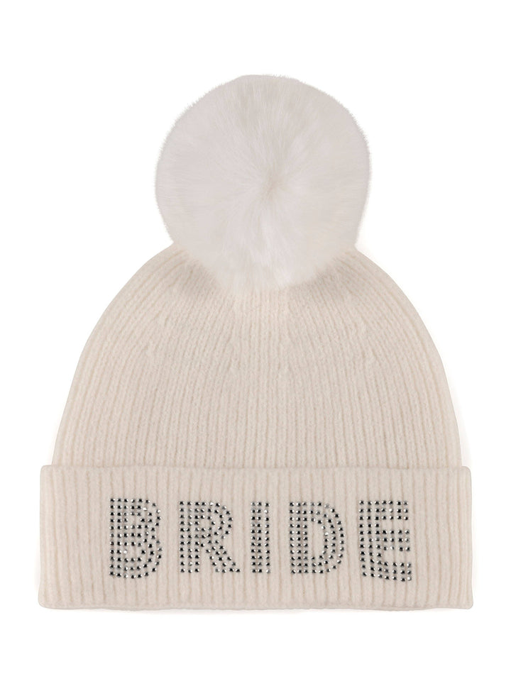 "BRIDE" BEANIE, IVORY