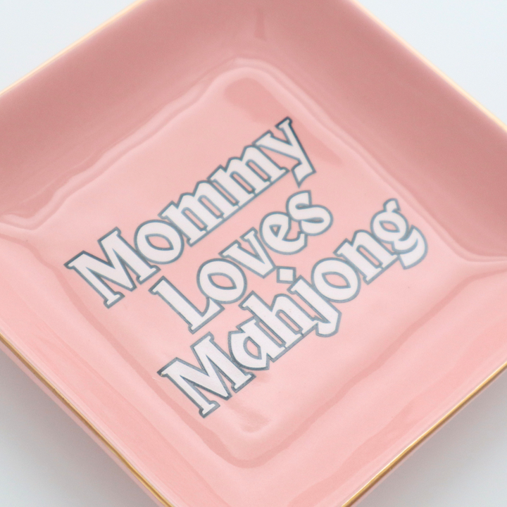 Square Trinket Tray Mommy Loves Mahjong
