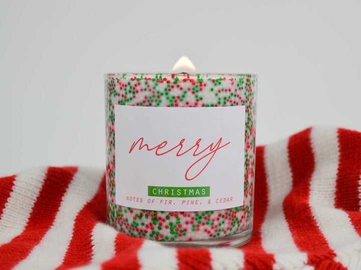 Merry Christmas Candle - Fraser Fir
