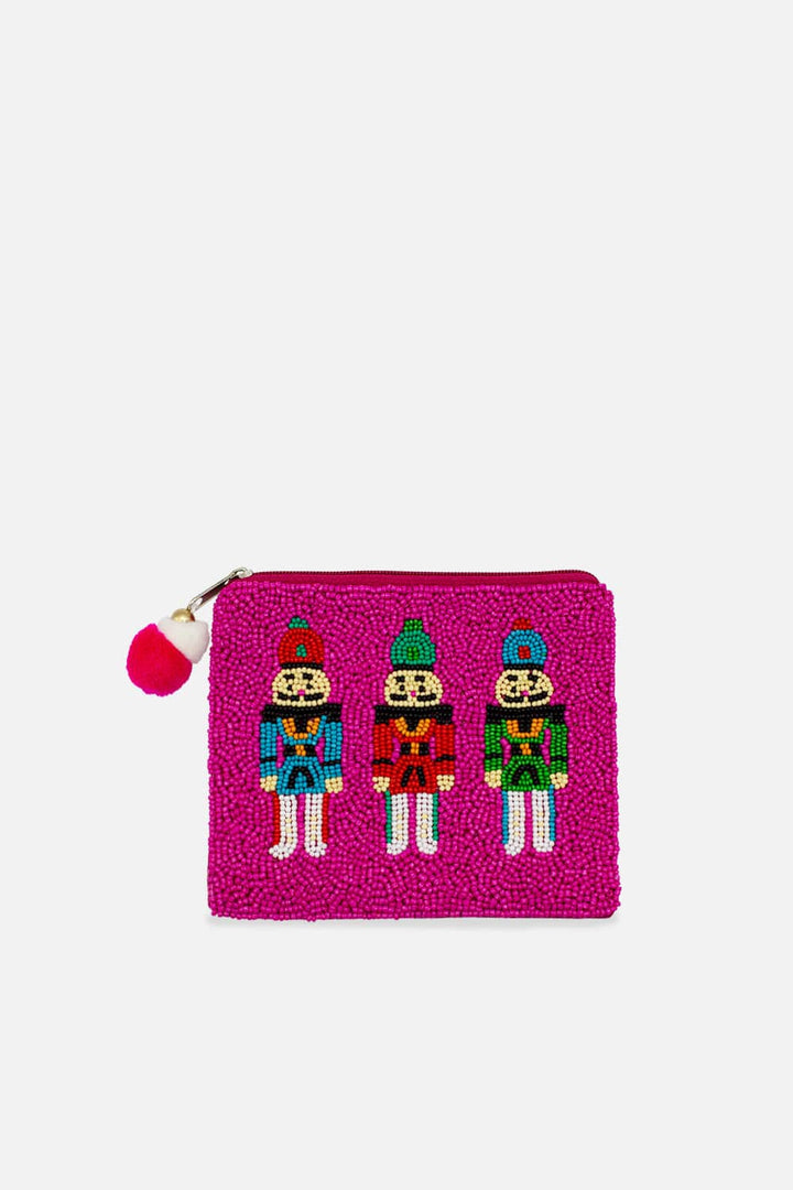 Nutcracker Beaded Coin Pouch