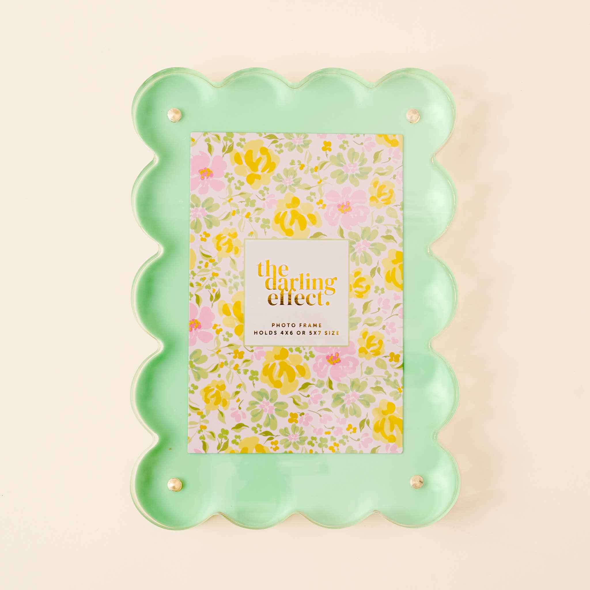 Green Ruffles Frame Rectangle Scalloped Acrylic Frame-Green – Love Bella
