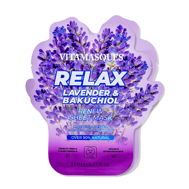 RELAX LAVENDER & BAKUCHIOL FACE SHEET MASK 🪻
