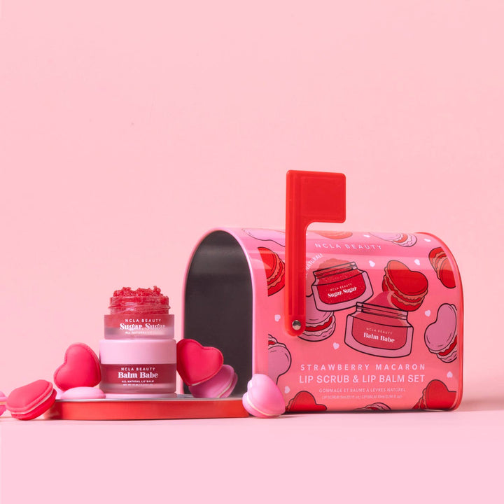 Strawberry Macaron Lip Care Set
