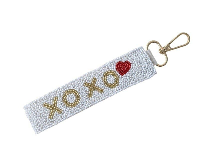 XOXO  Fully Beaded Wristlet Strap Keychain