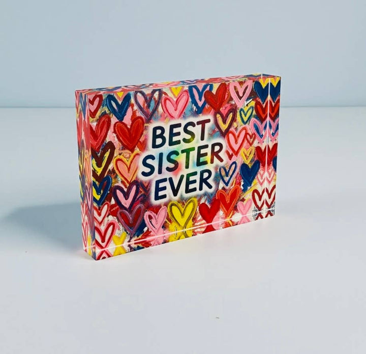 Best Sister Art Crystal Block