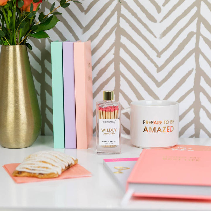 Wildly Annoyed - Glass Bottle Safety Matches - Coral