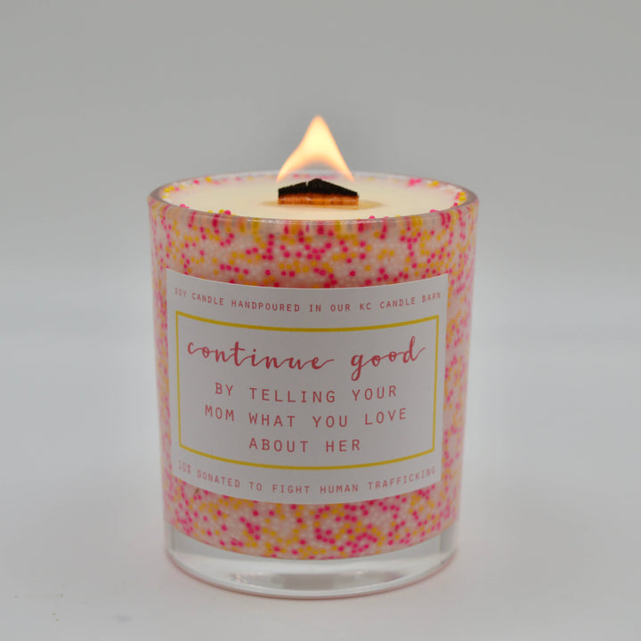 Mother's Day Sprinkle Lilac Floral Candle