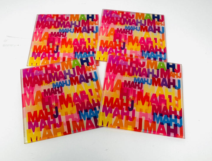 Mahjong  Abstract Art  Coaster Set 