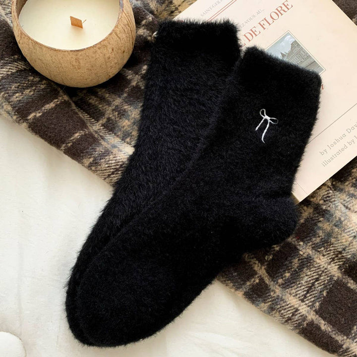 Bow Embroidery Socks