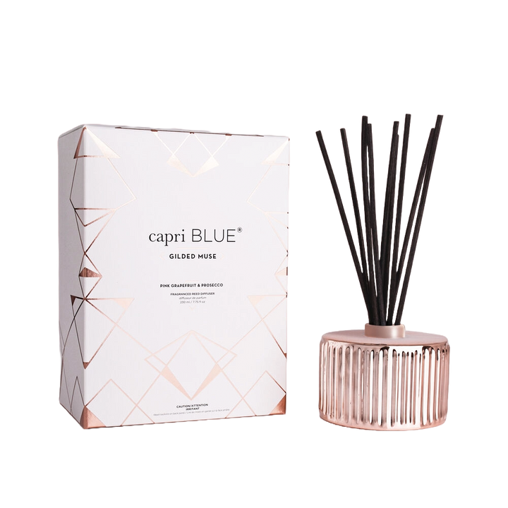 Pink Grapefruit & Prosecco Gilded Reed Diffuser, 7.75 fl oz