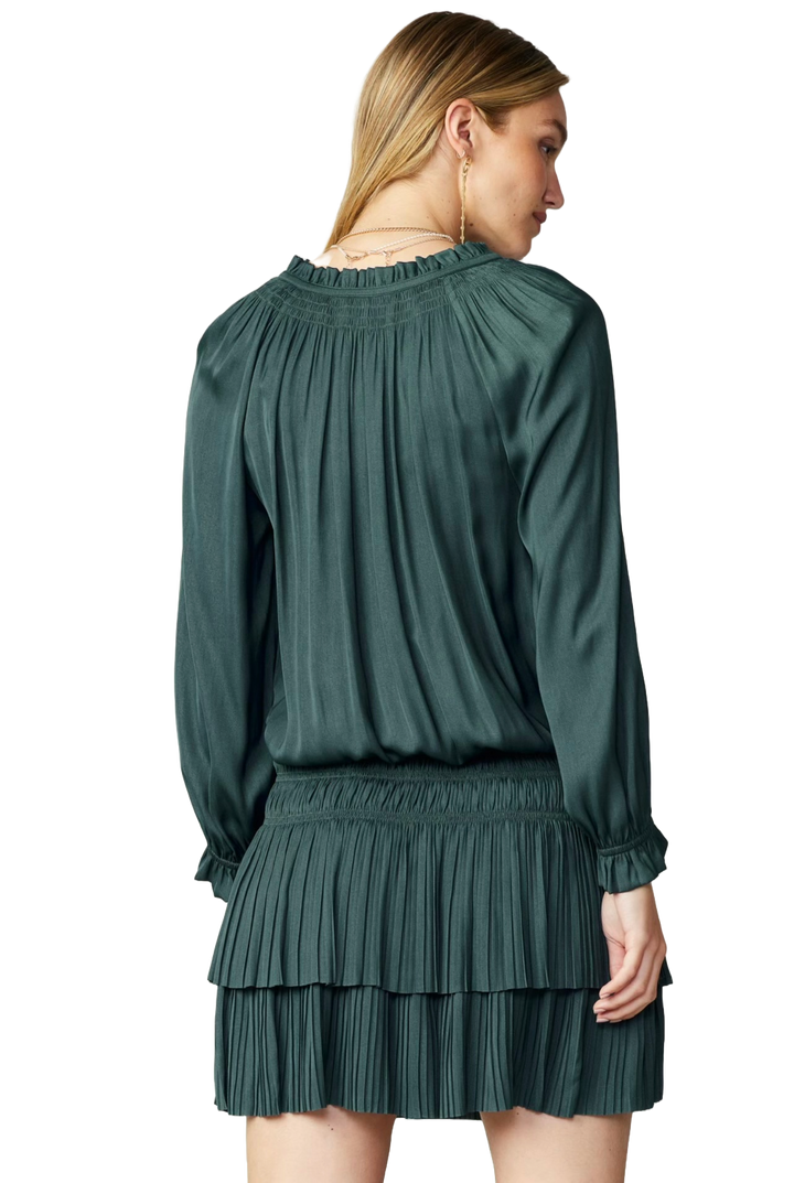 The Aerin Mini Dress- Pine Green