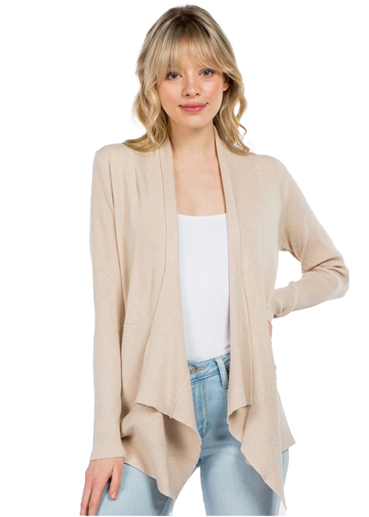 The Grace Cardigan- Light Oatmeal