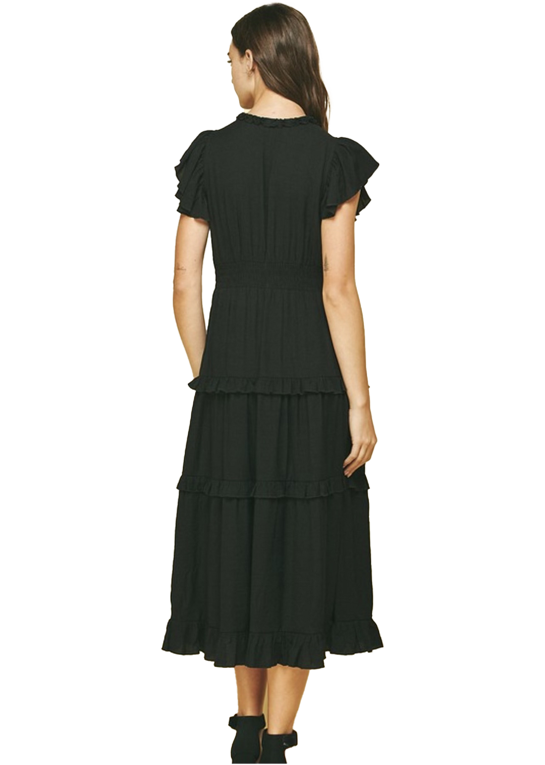 The Ayra Midi Dress- Black